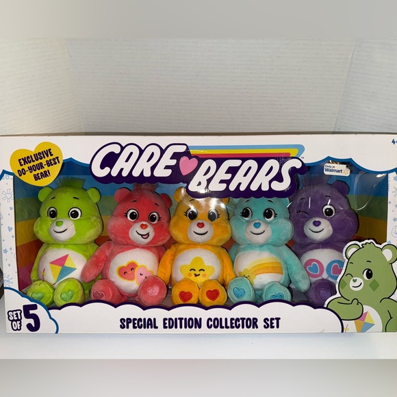 Classic Care Bears Stuffed Animals Collector Set - Exclusive Do Your Best Bear - Picture 1 of 4